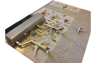 Airport Mat for Displaying Model Aircraft in 1:400 & 1:500 