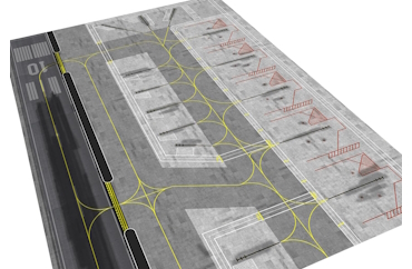 Airport mat 119cm x 85cm for Narrow and Wide Body Aircraft 1:400 and 1:500