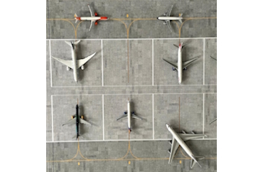 Airport Diorama Paper Mat with Remote Parking Stands